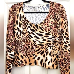 Animal print cardigan